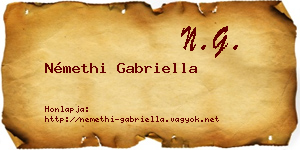 Némethi Gabriella névjegykártya